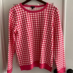 Talbots gingham sweatshirt